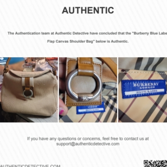 Burberry Blue Label Canvas Shoulder Bag - Picture 4 of 11